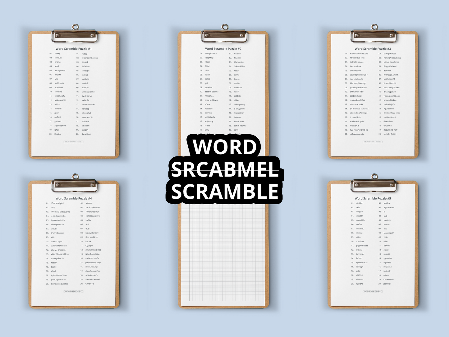 Word Scramble | Lively Africa | French Notes Pack